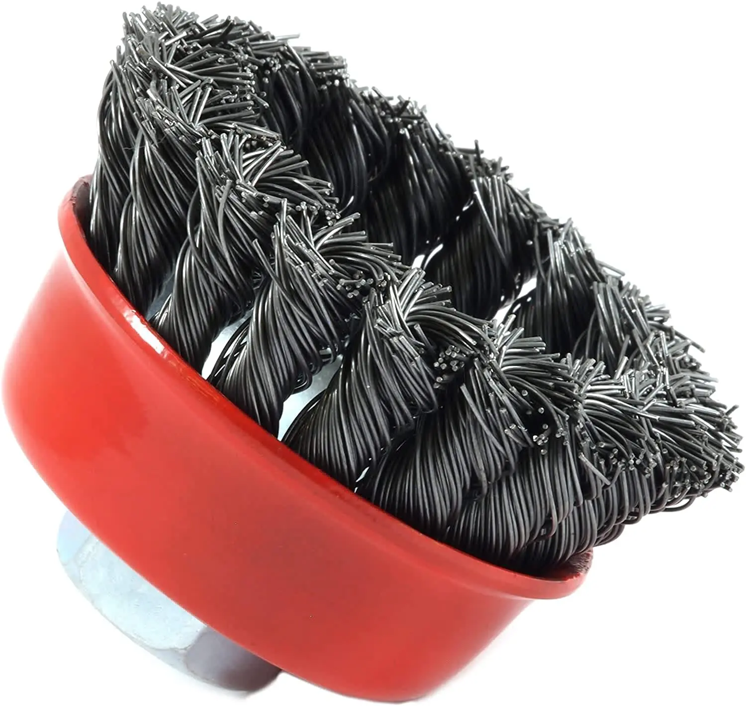 1pc 75mm Screw Twist Knot Wire Wheel Cup Brush For Angle Grinder Steel Wire & Alloy Metals Twisted & Crimped Wire Br